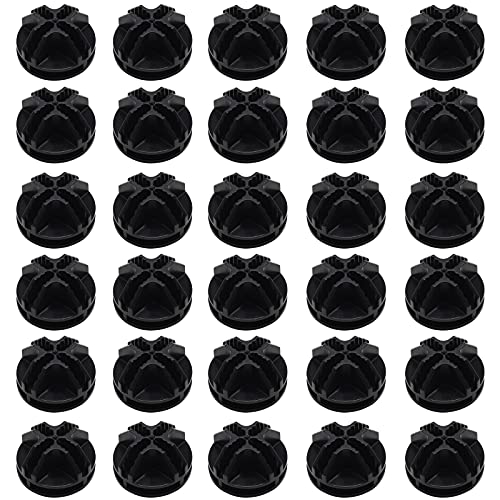 Kyuionty 30Pcs Wire Cube Connectors Plastic Grid Cube Organizer Connector for Modular Closet Storage Organizer & Wire Shelving (Black)