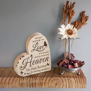 Sympathy Gift Bereavement Memorial Decor Sign Loss of Loved One Remembrance Sign Heart Memorial Present Condolence Sign Loss of Mother Father Sympathy Gift for Home Living Room Table Centerpiece Decor