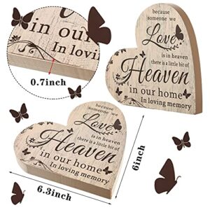 Sympathy Gift Bereavement Memorial Decor Sign Loss of Loved One Remembrance Sign Heart Memorial Present Condolence Sign Loss of Mother Father Sympathy Gift for Home Living Room Table Centerpiece Decor