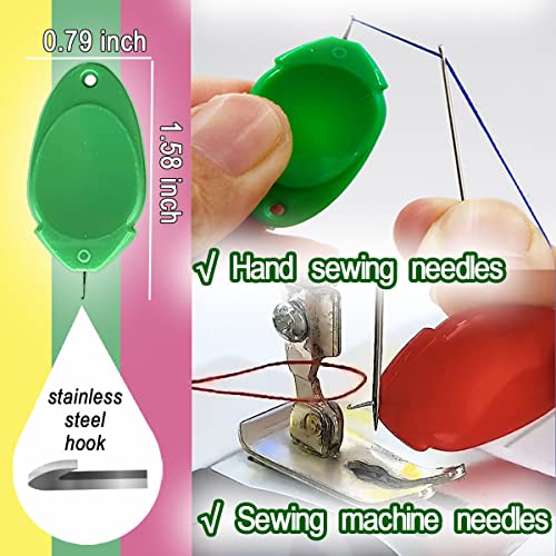 20 Packs Needle Sewing Threader Tools for Hand Sewing Machine Singer Brother Janome Varmax, Universal Plastic Sewing Threaders Hook Tool for Sewing Machine Supplies for Embroidery Needlework