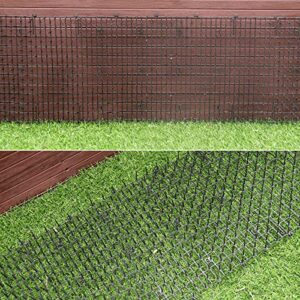 Hmyomina Cat Scat Mat with Spikes Prickle Strips Pest Repellent Spike Deterrent Mat with 12 Garden Staples (13FT)…