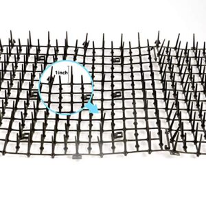 Hmyomina Cat Scat Mat with Spikes Prickle Strips Pest Repellent Spike Deterrent Mat with 12 Garden Staples (13FT)…