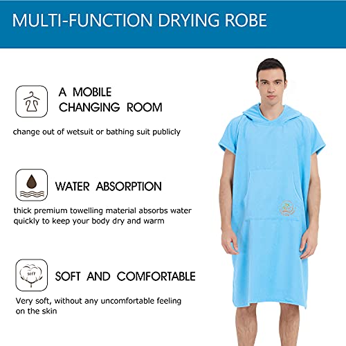 SEASHORE TREE Beach Towel Hoodie Swimming Towels Quick Dry Robes Adult Beach Poncho for Women Men