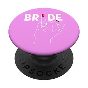 wedding honeymoon bachelorette red finger ring fiance bride popsockets swappable popgrip