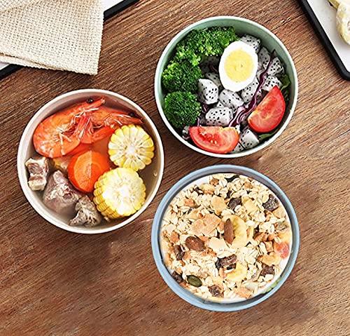 Cereal Bowls，6 Pack 24 oz Bowls Set, Food Grade Safe Durable PP Bowls for Soup, Salad, Cereal, Pasta, Yogurt, Heat and Cold Resistant, Dishwasher Safe Bowls，eco- friendly and degradable