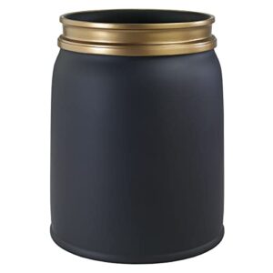 avanti linens - wastebasket, trash can, decorative home accessories (memphis black collection)