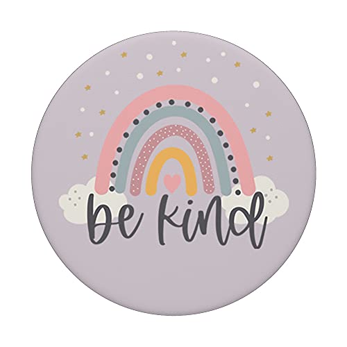 Be Kind - Cute Rainbow Positive Quotes Inspirational Saying PopSockets Swappable PopGrip