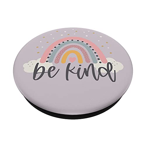 Be Kind - Cute Rainbow Positive Quotes Inspirational Saying PopSockets Swappable PopGrip