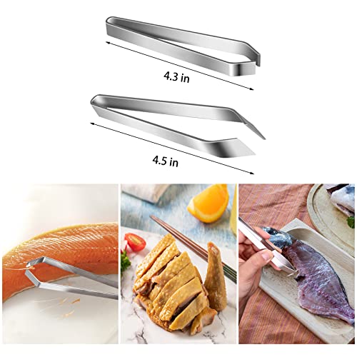 Openfly Fish Scaler Tool, Stainless Steel Fish Scaler Remover Fish Scraper Scaler with Sawtooth, Fish Skin Graters Fish Tweezers Fish Descaler Tool for Cleaning Fish