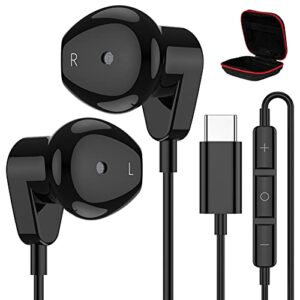apetoo usb c headphones for samsung s22 ultra,hifi stereo type c earbuds with mic usb c earphones for galaxy s21 s20 fe s23 note 20 ultra 10 plus pixel 6 5 4 3xl oneplus 9 pro 8t 7t,ipad pro,macbook