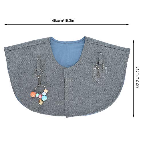 Voluxe Anti-Scratch Shoulder Protector Cape, Training Shoulder Cape Thicken Cloth Bird Training Cape Pet Shoulder Pad Diaper Shawl Shoulder Protector for Birds(Random Color Bell Pendant)