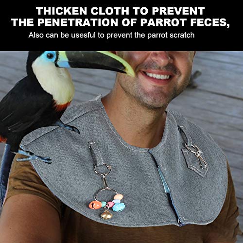 Voluxe Anti-Scratch Shoulder Protector Cape, Training Shoulder Cape Thicken Cloth Bird Training Cape Pet Shoulder Pad Diaper Shawl Shoulder Protector for Birds(Random Color Bell Pendant)