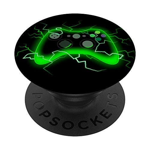 Video Game Controller Shock Lightning Bolt Gaming Gamer PopSockets Swappable PopGrip