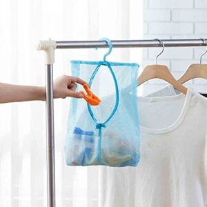 Wall Hanging Clothes Laundry Bag Mesh Organizer Sundries Toy Pouch