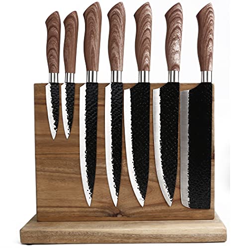 Uniharpa Double Side Magnetic Knife Block 12 X 10 Inch Holder Rack Magnetic Stands with Strong Enhanced Magnet & Anti Slip Feet for Safe