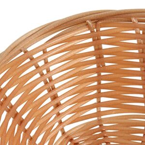 FUNSUEI 18 Pack 9 x 6 x 2.3 Inches Oval Poly Wicker Bread Baskets, Food Serving Baskets, Handmade Woven Pantry Organizer for Storing Bread, Vegetables, Fruits, Snacks and Crafts, Natural