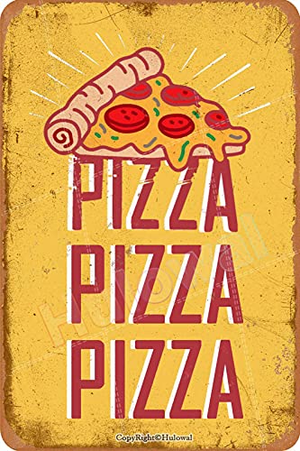 Pizza Pizza Pizza Metal Sign Vintage Poster Creative Home Wall Decor Garden Bar Cafe Club 8" x 12"