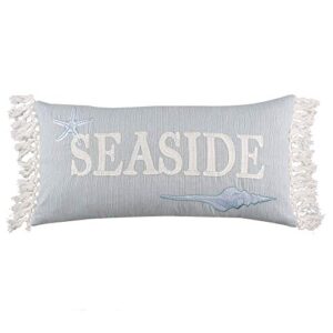 levtex home - zuma beach - decorative pillow (12 x 24in.) - seaside - blue and white