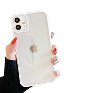 ztofera crystal clear case for iphone 12/iphone 12 pro 6.1",cute girls transparent soft ultra slim anti-scratch bumper protective cover for iphone 12/iphone 12 pro 6.1" white