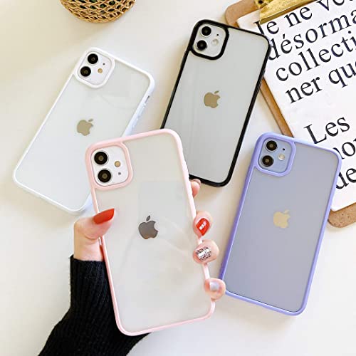 ZTOFERA Crystal Clear Case for iPhone 12/iPhone 12 Pro 6.1",Cute Girls Transparent Soft Ultra Slim Anti-Scratch Bumper Protective Cover for iPhone 12/iPhone 12 Pro 6.1" White