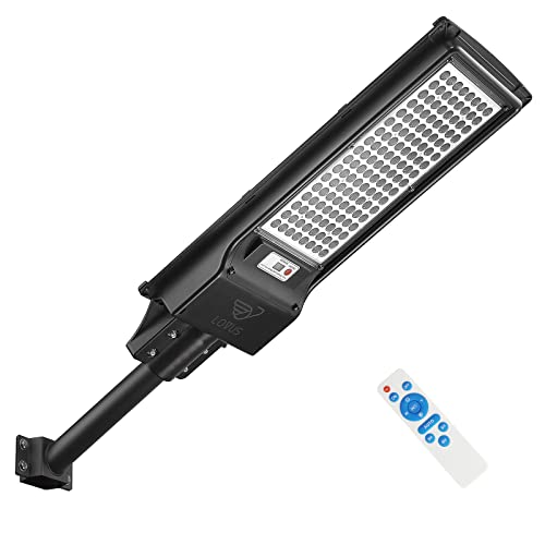 Lovus 600W LED Solar Street Light with Motion Sensor, 6000K Outdoor Solar Flood Light Dusk to Dawn, IP65 Waterproof Solar Parking Lot Light for Garage and Driveway - ST120-078