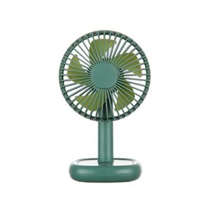 nc small desk fan for office table, cute but mighty, 3 speeds, usb powered, 60° adjustment, quiet portable personal fan ,for home office bedroom or outdoor use(green)