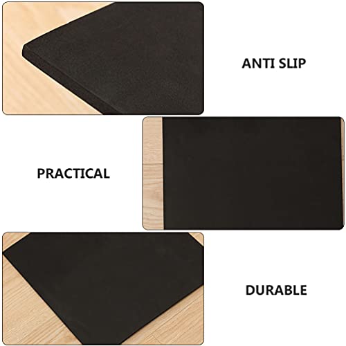 balacoo 5Pcs Fish Tank Pad Aqurium Mat Non- Skid Waterproof Aquarium Placement Mat for Home Desktop Tabletop Black