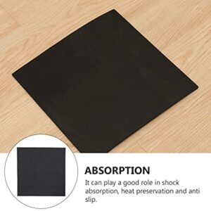 balacoo 5Pcs Fish Tank Pad Aqurium Mat Non- Skid Waterproof Aquarium Placement Mat for Home Desktop Tabletop Black