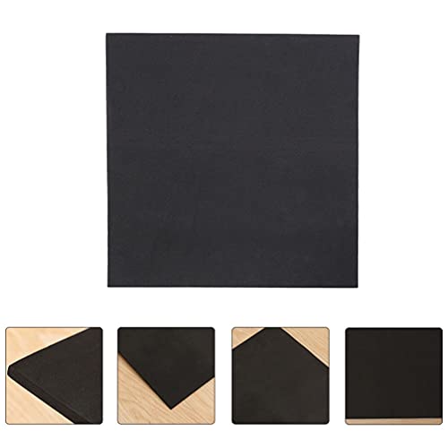 balacoo 5Pcs Fish Tank Pad Aqurium Mat Non- Skid Waterproof Aquarium Placement Mat for Home Desktop Tabletop Black