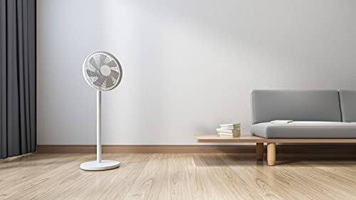 Xiaomi Mi Smart Standing Fan 2 Lite, Smart Fan, Portable Design, 7 Rotor Blades For Powerful Airflow, Voice Control, Mi App Control, White