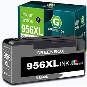 greenbox remanufactured 956xl ink cartridge replacement for hp 956 xl 956 l0r39an for officejet pro 7740 7730 7720 8216 8720 8730 8740 8719 8720 8724 8725 printer (3,000 pages high yield, 1 black)
