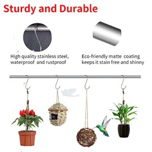 30 Pack 5.0Inch 3.8In 2.6In Assorted Size S Hooks Stainless Steel S Hanging Hooks Outdoor,Utility S Shaped Hooks for Hanging Plants,Heavy Duty S Hooks for Hanging Clothes Towels