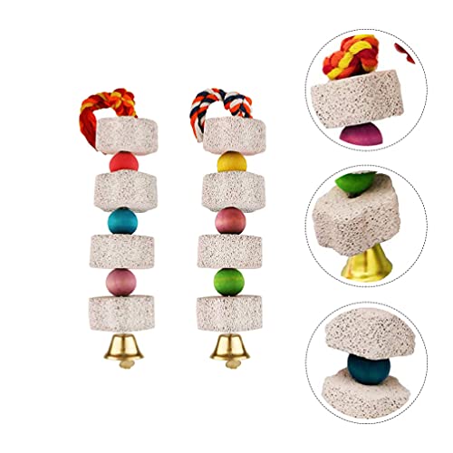 POPETPOP Teething Toys 2Pcs Bunny Chew Toys Chinchilla Toys Rabbit Hay Sticks Hanging Fruit Tree Molar Sticks for Teeth Treat Hamster Chinchilla Gerbil Guinea Pig Rat Birds Toys