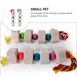 POPETPOP Teething Toys 2Pcs Bunny Chew Toys Chinchilla Toys Rabbit Hay Sticks Hanging Fruit Tree Molar Sticks for Teeth Treat Hamster Chinchilla Gerbil Guinea Pig Rat Birds Toys