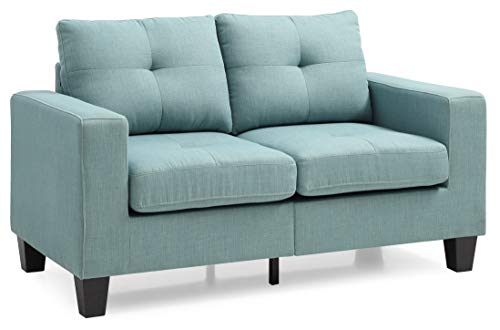 Glory Furniture Newbury Living Room Furniture, 36" H x 58" W x 32" D, Teal