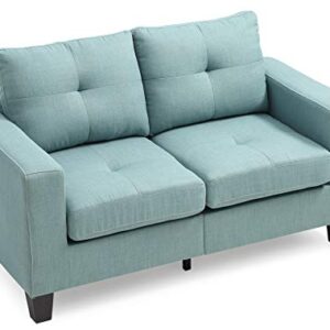 Glory Furniture Newbury Living Room Furniture, 36" H x 58" W x 32" D, Teal