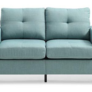 Glory Furniture Newbury Living Room Furniture, 36" H x 58" W x 32" D, Teal