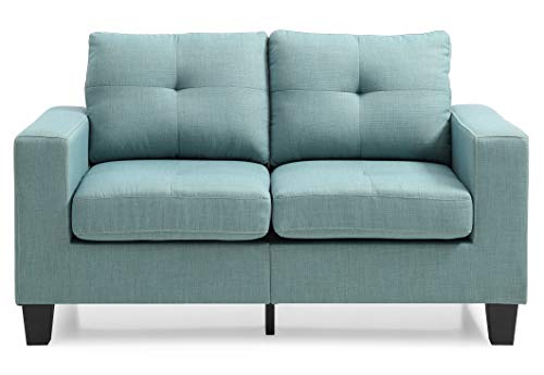 Glory Furniture Newbury Living Room Furniture, 36" H x 58" W x 32" D, Teal