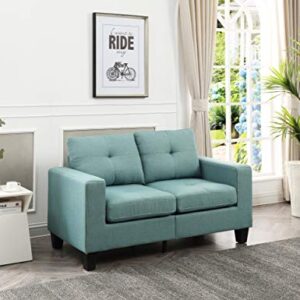 Glory Furniture Newbury Living Room Furniture, 36" H x 58" W x 32" D, Teal