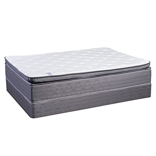 Treaton 13-Inch King Size Mattress and Box Spring - Foam Encased Soft Pillow Top Hybrid Contouring Comfort, Not Compressed, No Assembly Required 78x79
