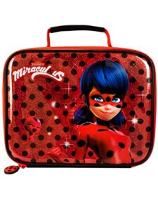 miraculous ladybug kids lunch bag red