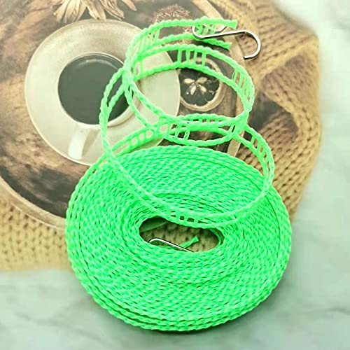 Windproof Travel Nylon Clothesline, 2 Pieces Portable Hanger Rope Clothespin for Home & Travel