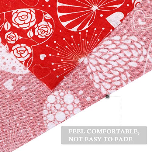 EXCEART Fabric Fabric 30 Sheets Assorted Craft Fabric Bundle Patchwork Fabric Sets Quilting Sewing Patchwork Cloths Delicate Sewing Patchwork Cloths DIY Craft Heart Pattern Quilting Quilted
