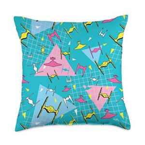 star wars imperial tie fighters star destroyers retro 90s throw pillow