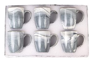marble coffee mugs set of 6 coffee mug set of 6 marble mug set of 6 mug sets coffee tea milk cocoa 6 pack gray marble mug set with gift box