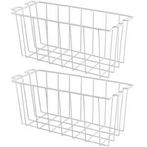 orgneas chest freezer organizer bins deep freezer refrigerator basket storage rack bins metal wire baskets replacement 2packs