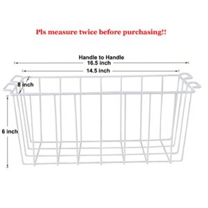 Orgneas Chest Freezer Organizer Bins Deep Freezer Refrigerator Basket Storage Rack Bins Metal Wire Baskets Replacement 2Packs