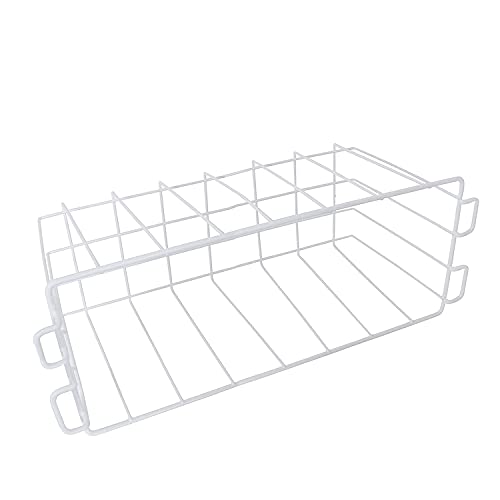 Orgneas Chest Freezer Organizer Bins Deep Freezer Refrigerator Basket Storage Rack Bins Metal Wire Baskets Replacement 2Packs