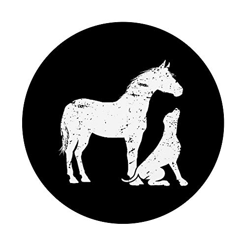 HORSE and DOG Motif for women and men. Horse Dog Lover PopSockets Swappable PopGrip