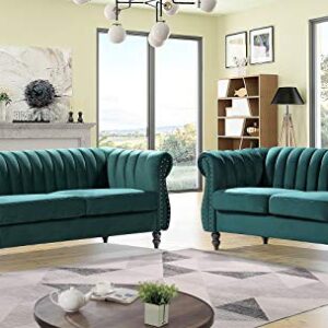 US Pride Furniture S5647-SF+LV Sofas, Green